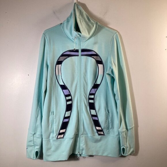 lululemon athletica Light Blue Jacket with Purple Accents - Picture 1 of 6